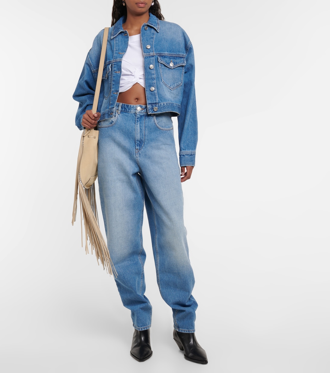 Jeans tapered Corsy de tiro alto | Marant Etoile