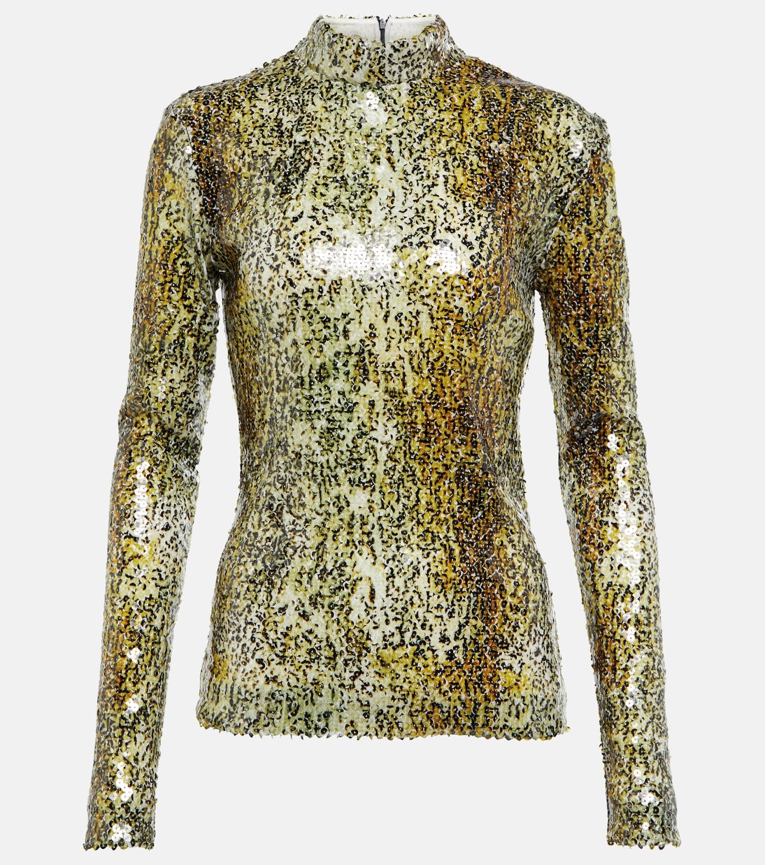 Sequined mockneck top in multicoloured Stella Mc Cartney Mytheresa