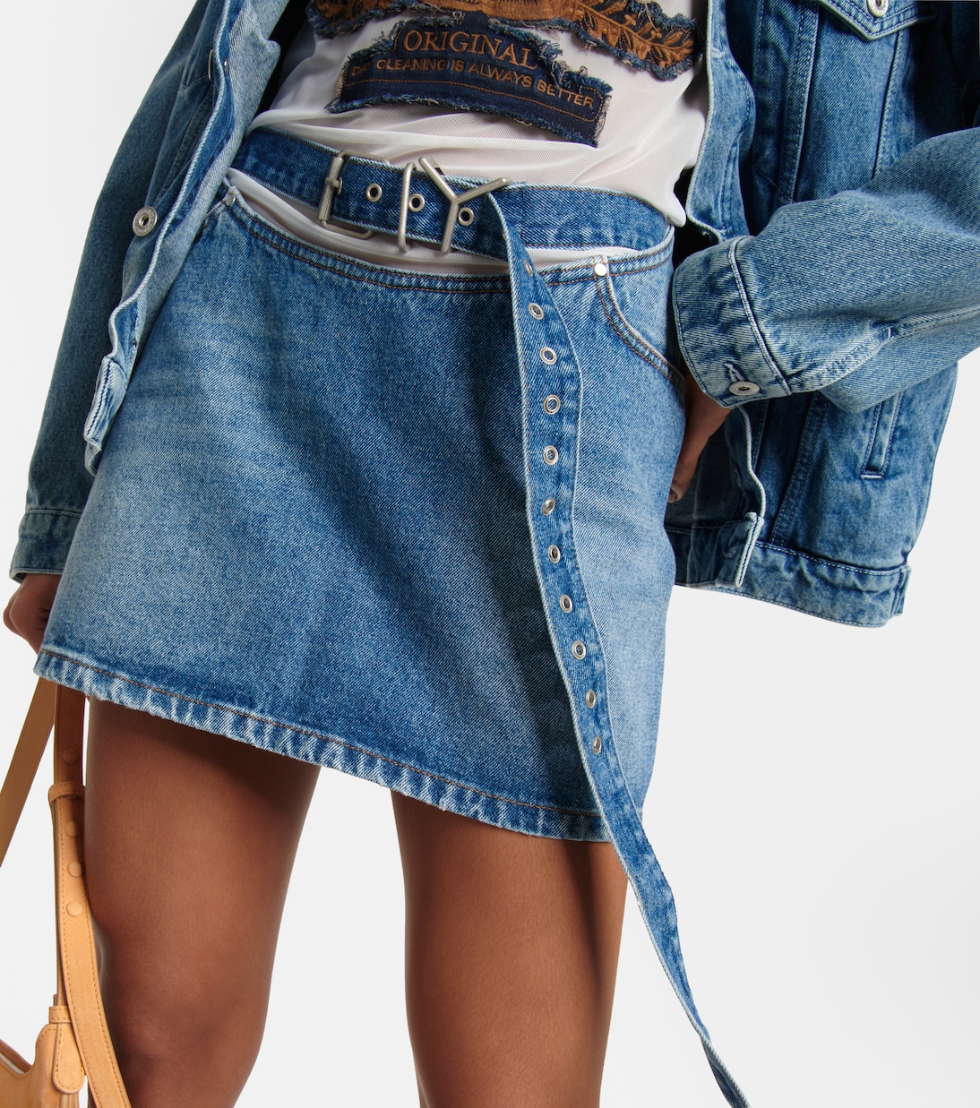 Minifalda en denim con aberturas | Y/Project