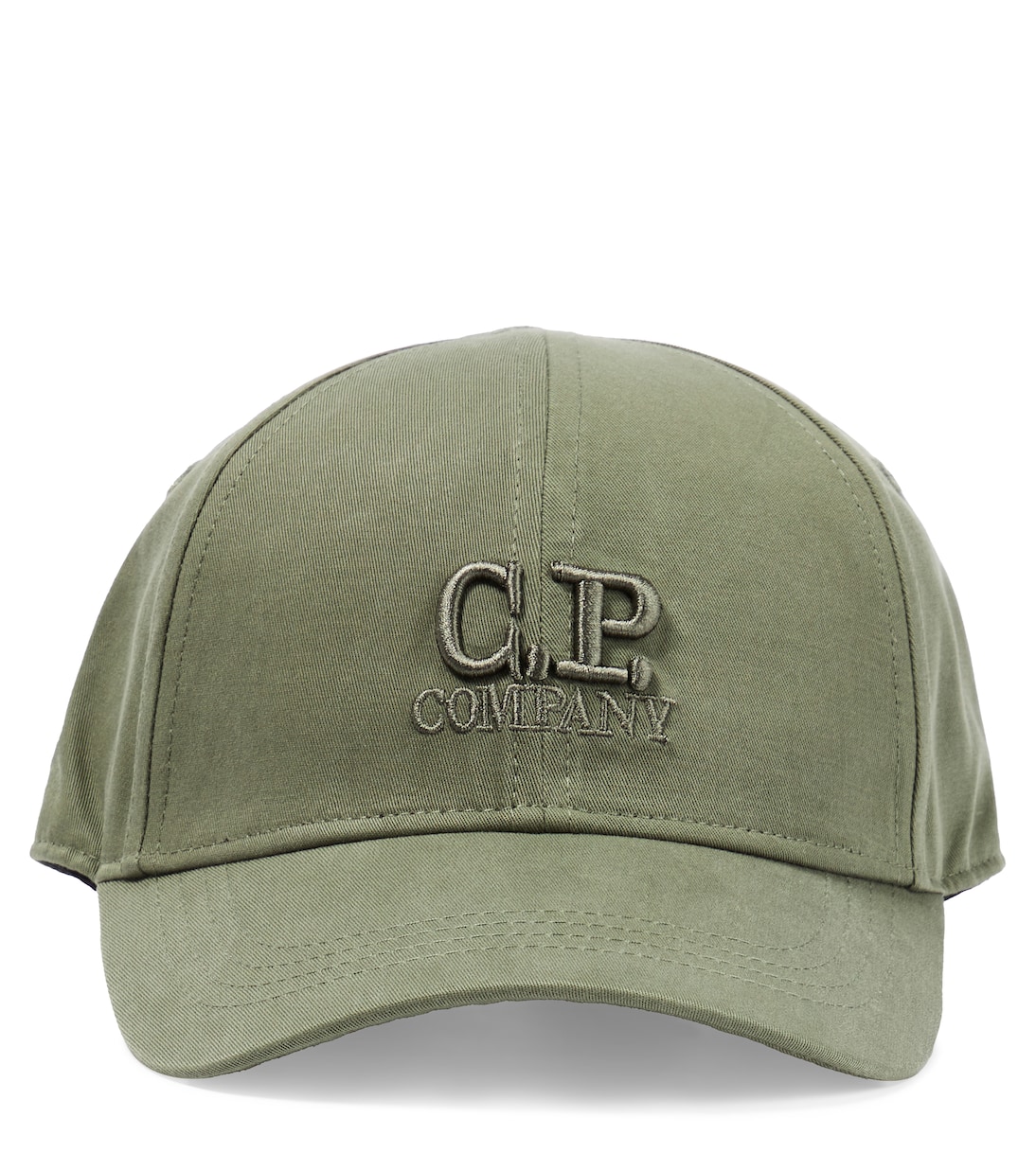 Logo cotton gabardine baseball cap in green C P Company Kids Mytheresa