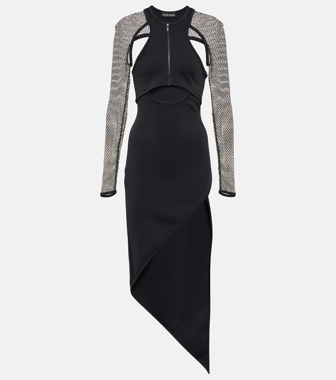 Abito midi asimmetrico con cut-out | David Koma