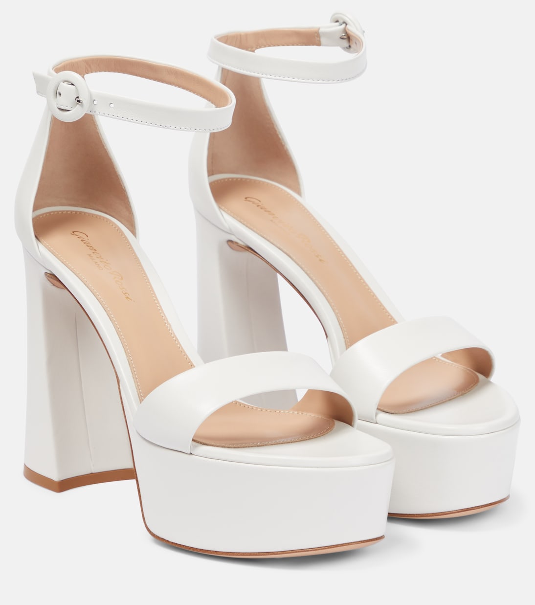 Bridal Plateausandalen Holly aus Leder | Gianvito Rossi