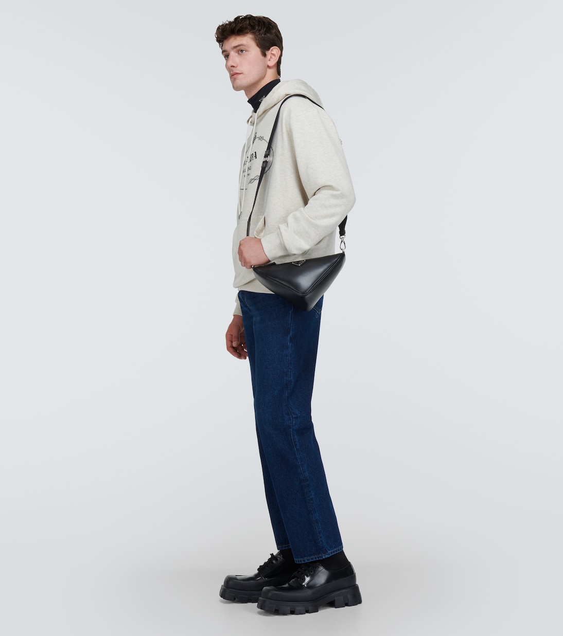 Messenger Bag Triangle aus Leder | Prada