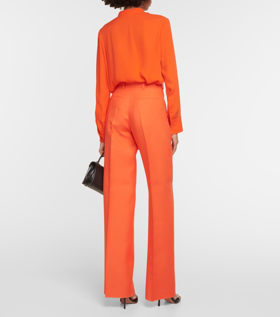 Pantaloni regular in lana e seta | Valentino