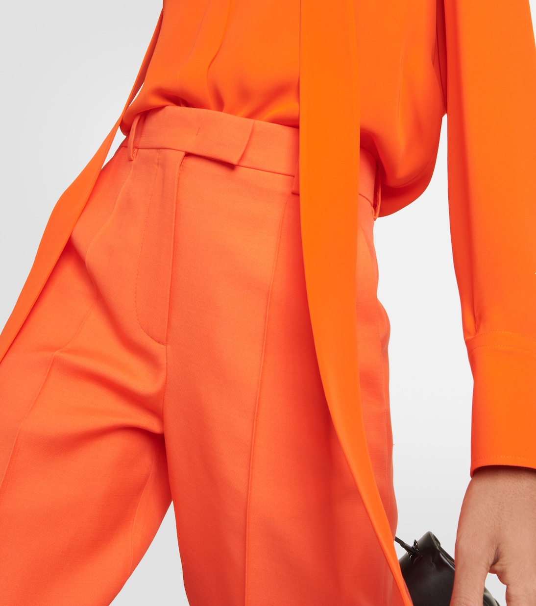 Pantaloni regular in lana e seta | Valentino