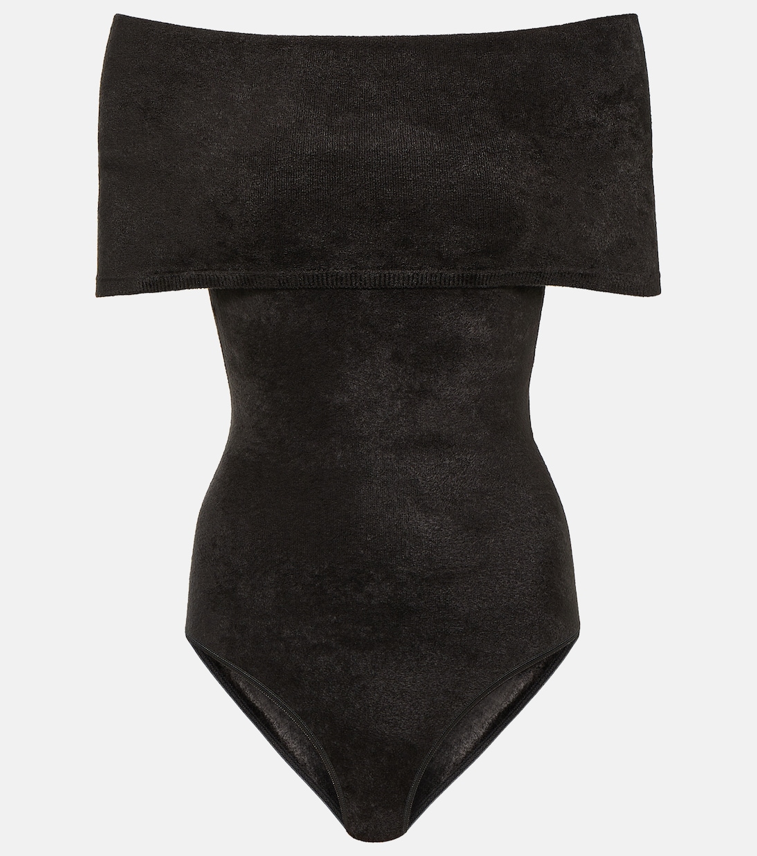 Bodysuit de Terciopelo con Corte en Hombros Alaïa, Estilo Joven y Moderno