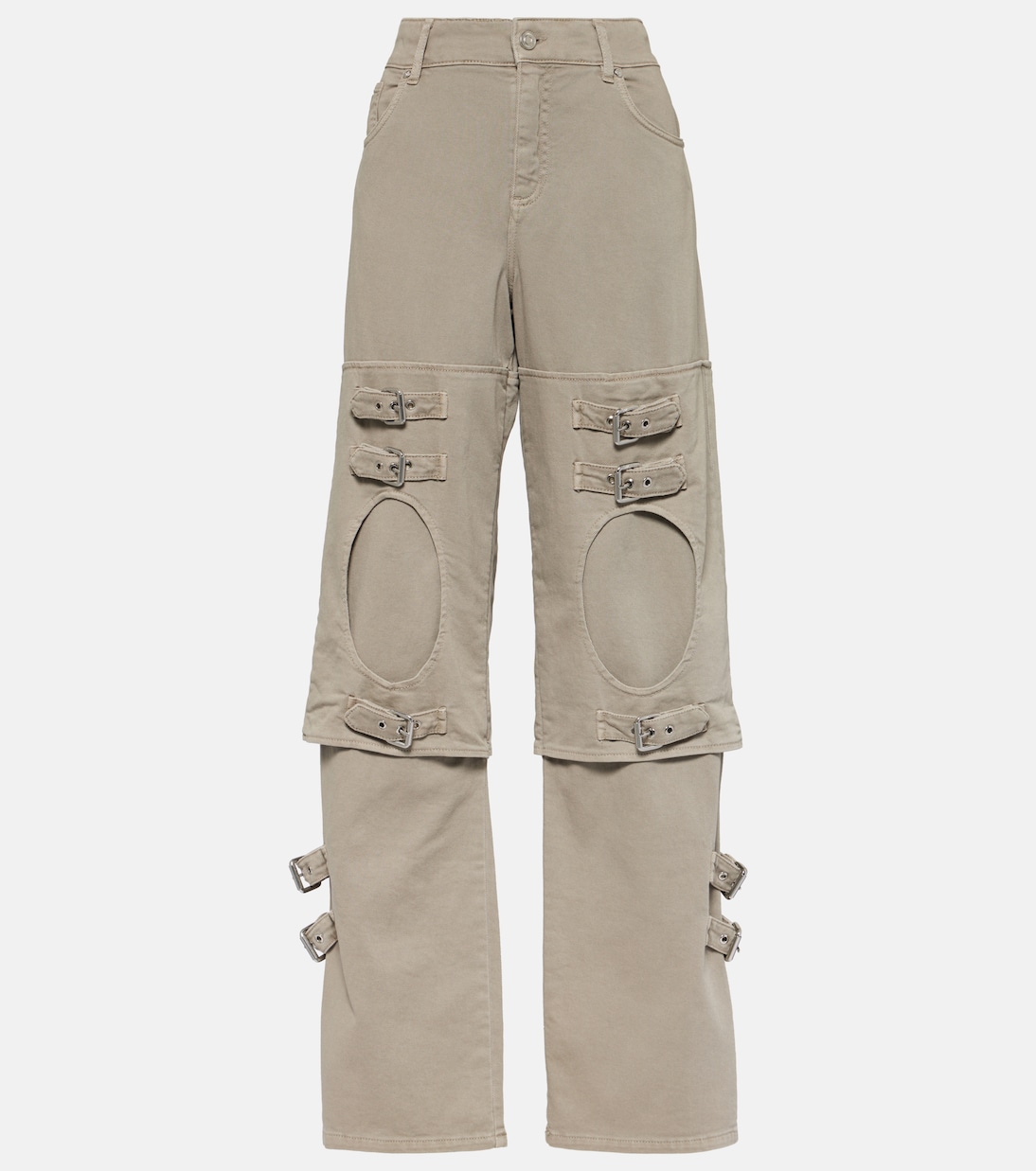 Cutout mid-rise boyfriend jeans | Blumarine