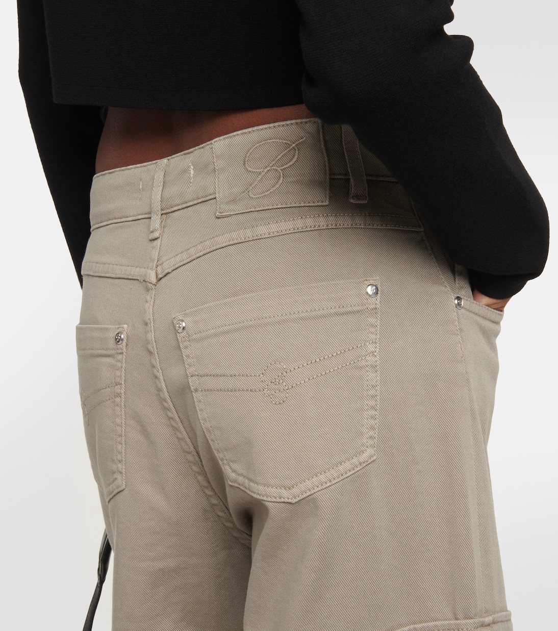 Cutout mid-rise boyfriend jeans | Blumarine