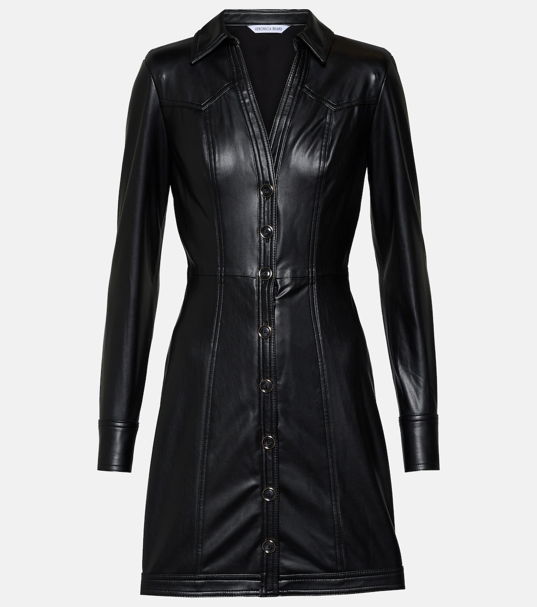 Abito chemisier Garrett in similpelle | Veronica Beard
