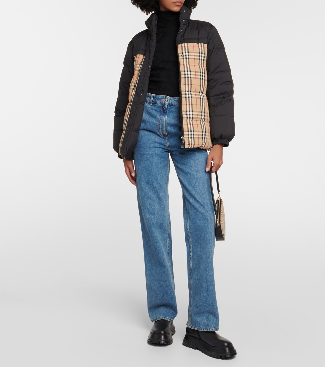 Burberry Check reversible down jacket in multicoloured Burberry Mytheresa