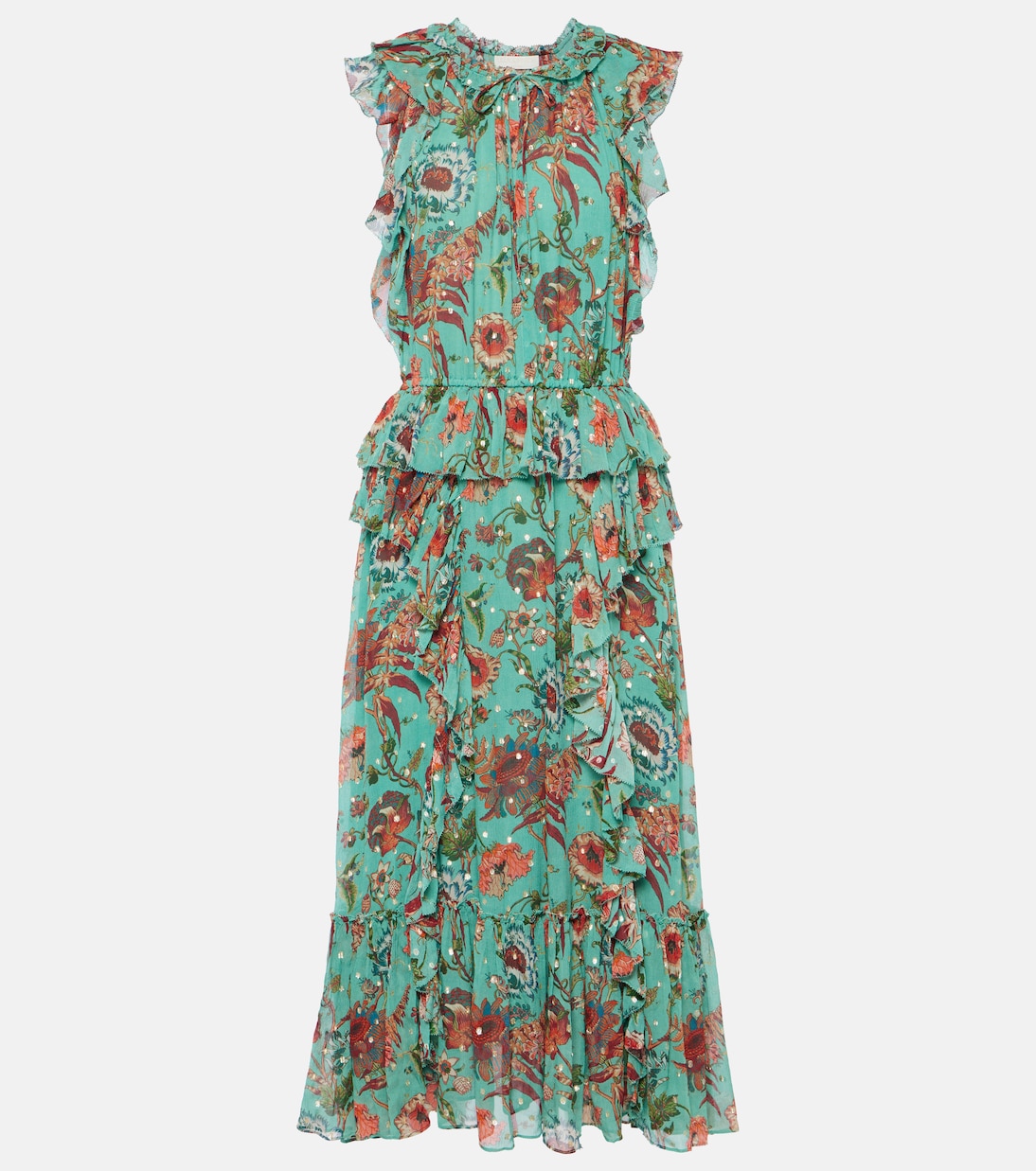 Vestido midi Adrienne de chifón de seda | Ulla Johnson