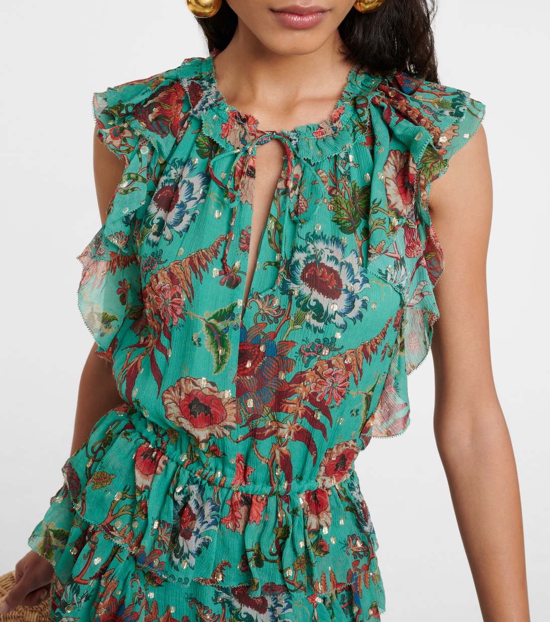 Vestido midi Adrienne de chifón de seda | Ulla Johnson