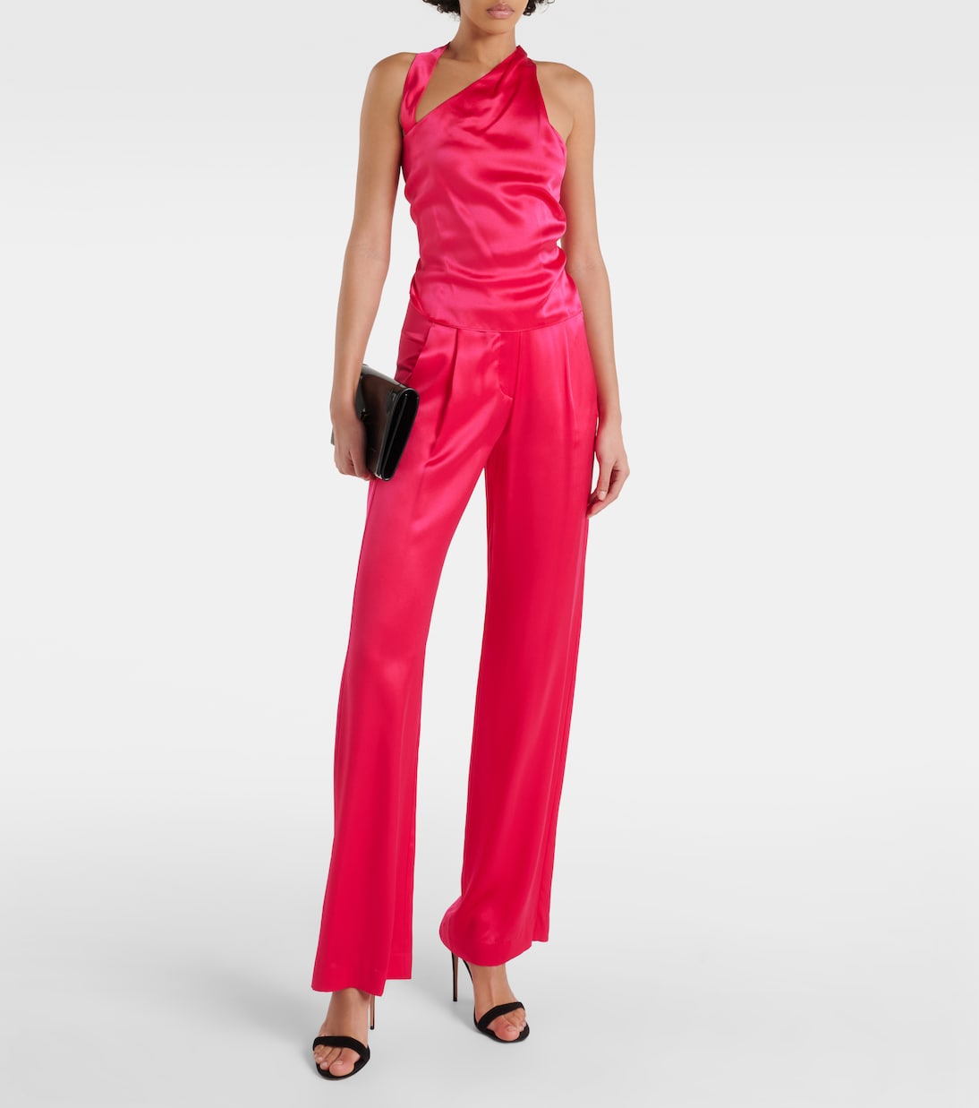 One-shoulder silk top | The Sei