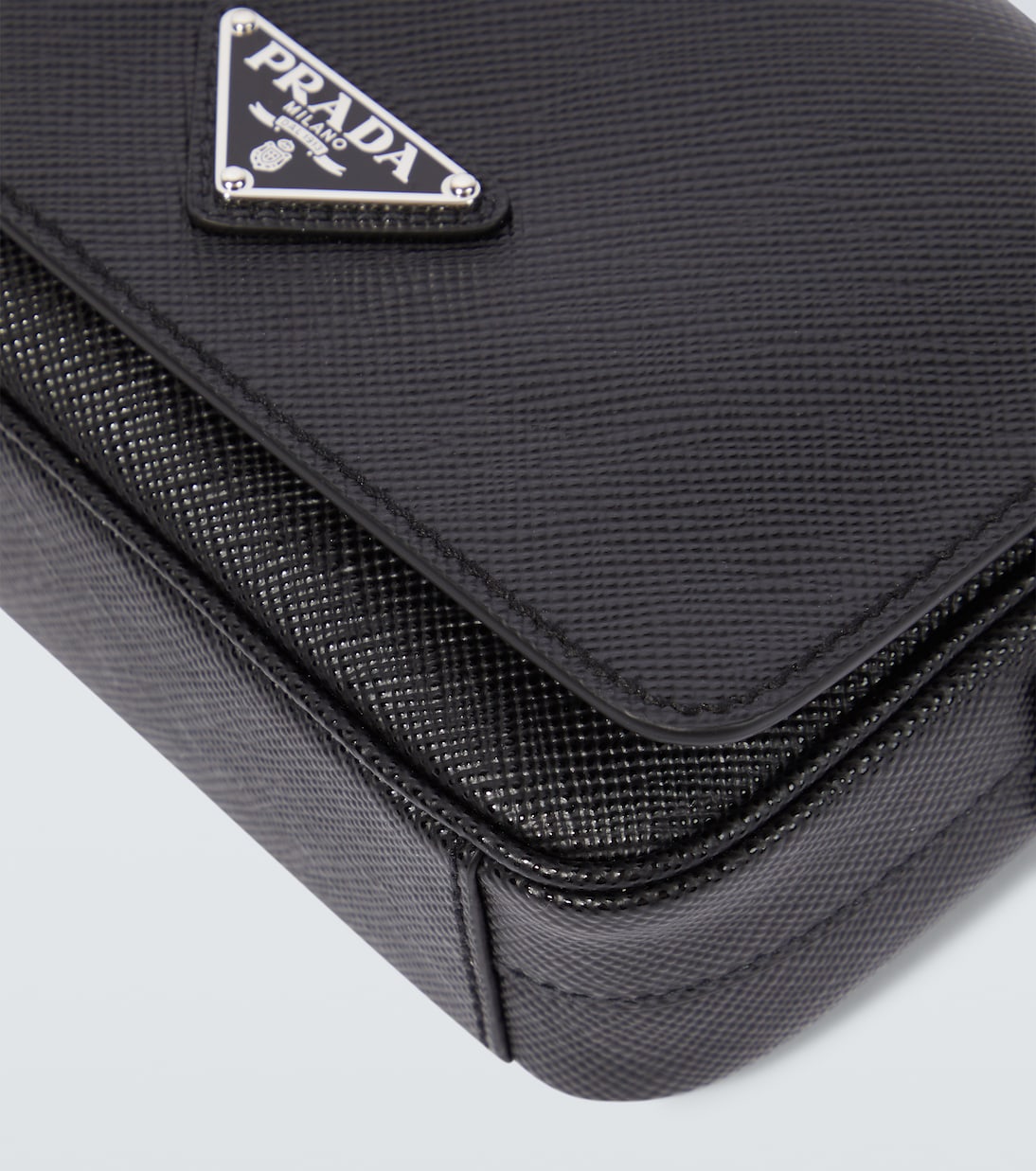 Sac en cuir Saffiano à logo | Prada