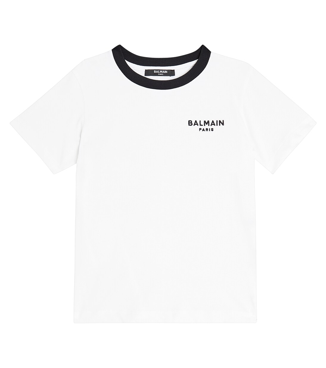 Logo cotton jersey T-shirt in white - Balmain Kids | Mytheresa