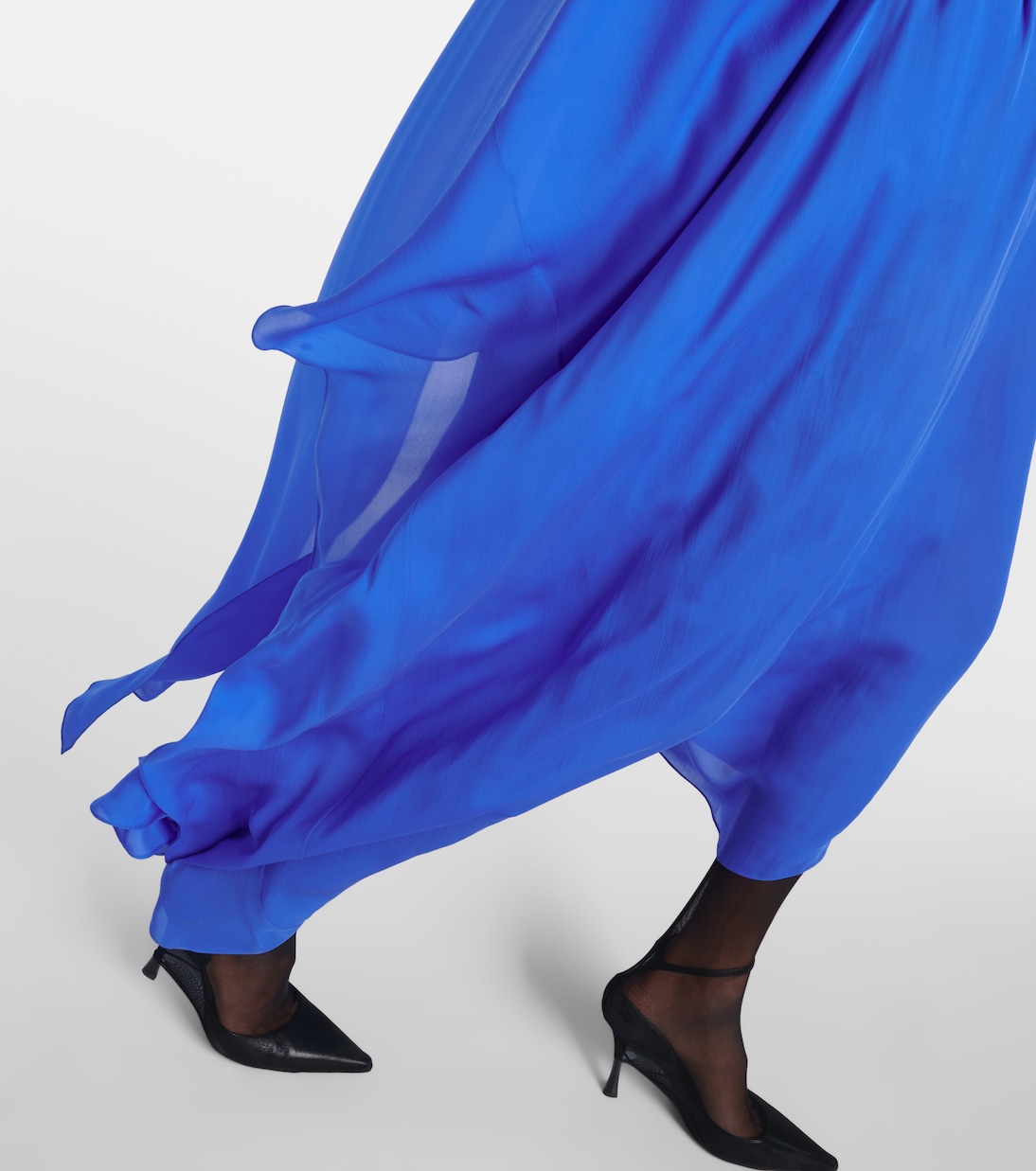 Abito lungo asimmetrico in raso di seta  | Givenchy