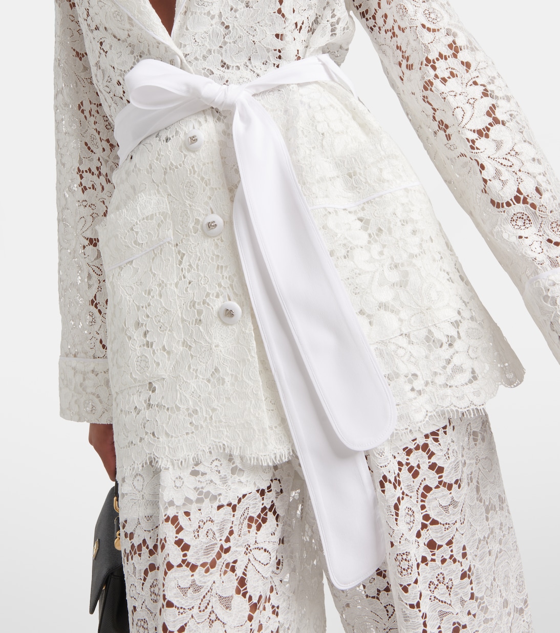 Giacca in pizzo con fiocco | Dolce&Gabbana