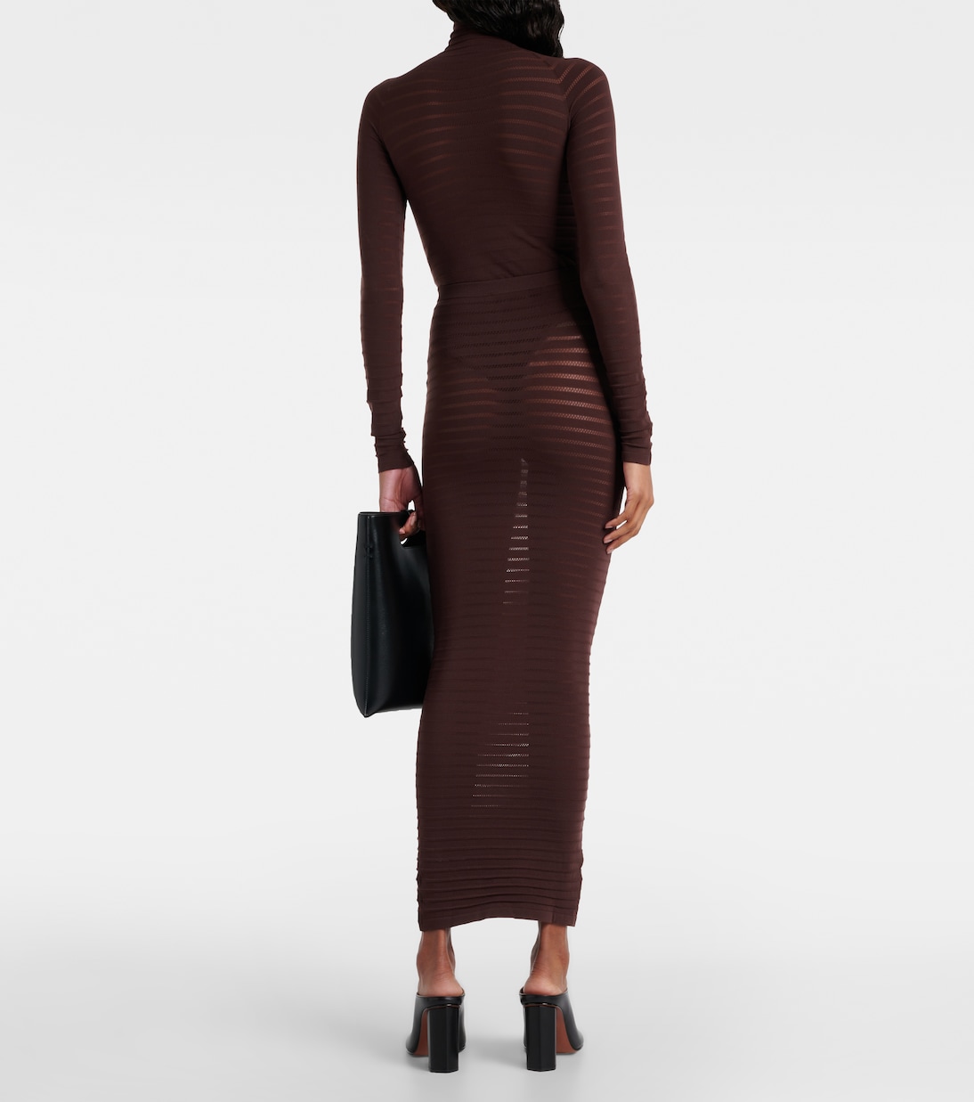 Gonna lunga a tubino a righe | Alaïa