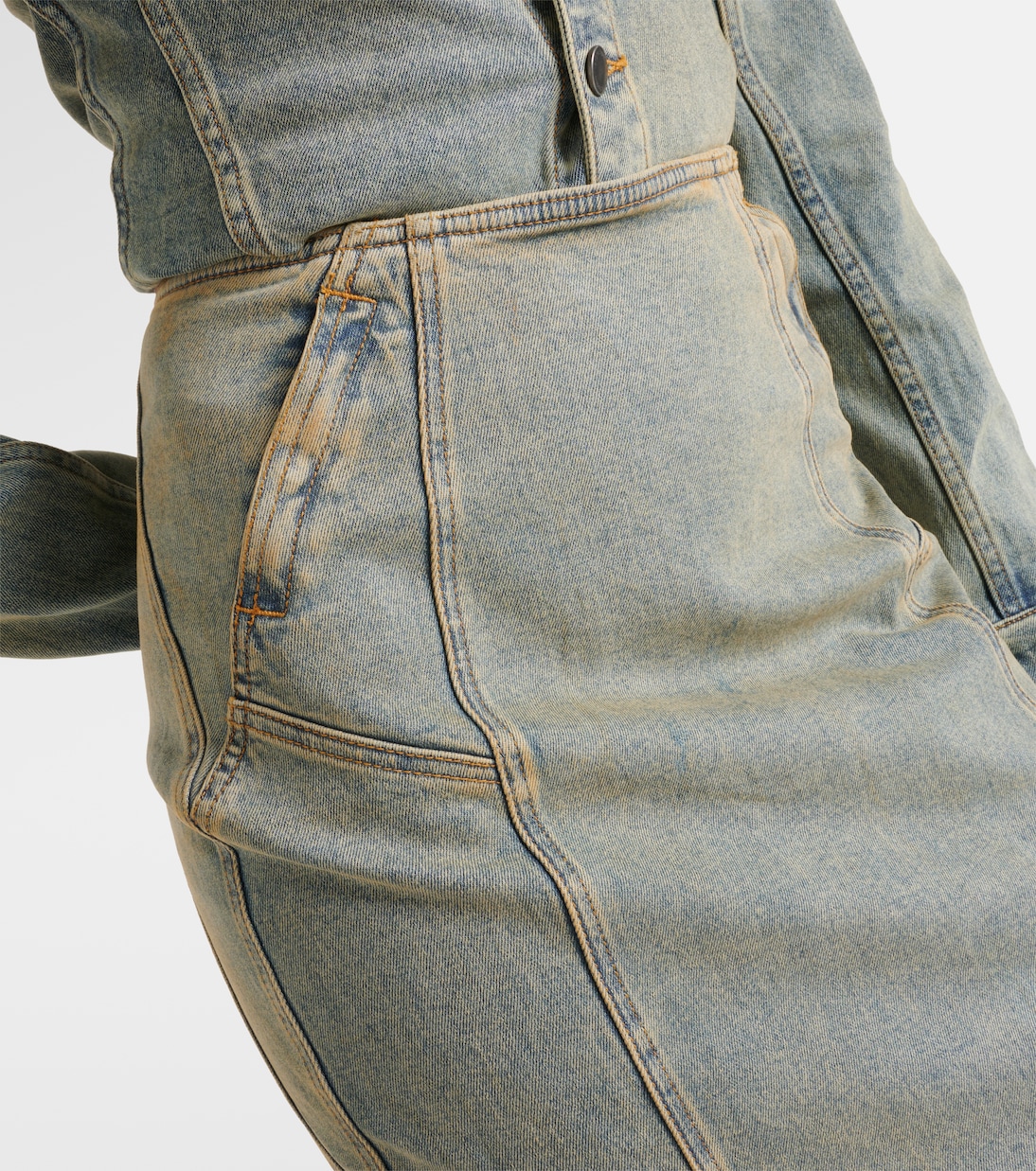 Jupe longue Caudal Fin en jean | Entire Studios
