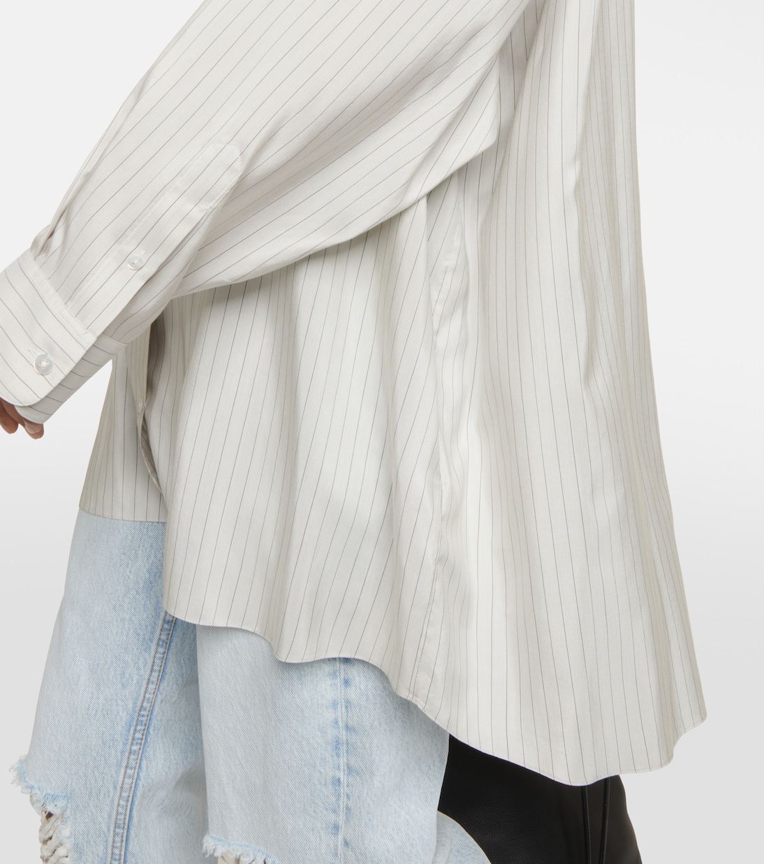 Camicia oversize gessata Luka in seta | The Row