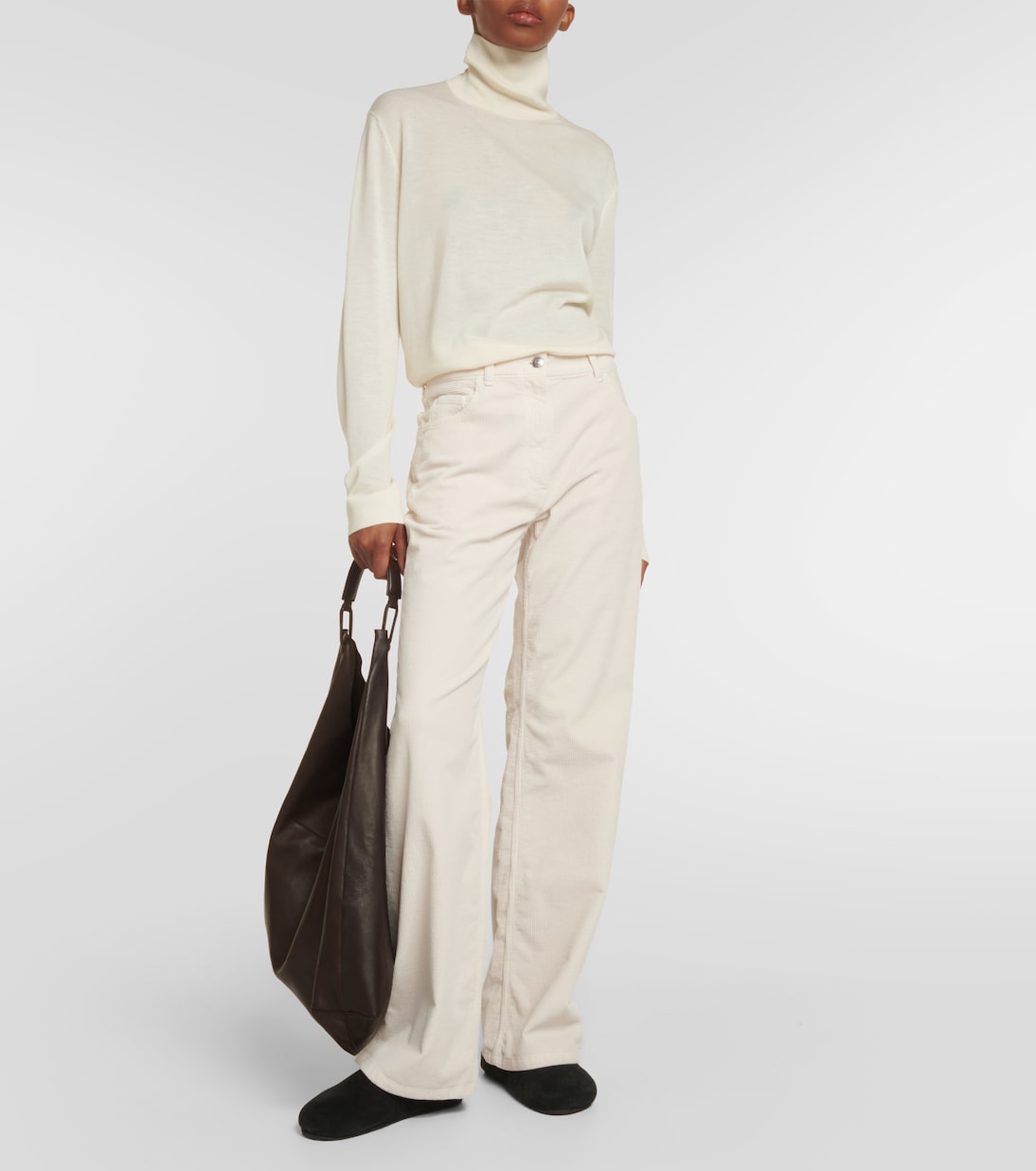Pantalones flared Dan de pana de algodón | The Row