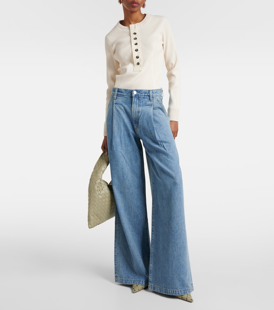 Ellis mid-rise wide-leg jeans | Agolde