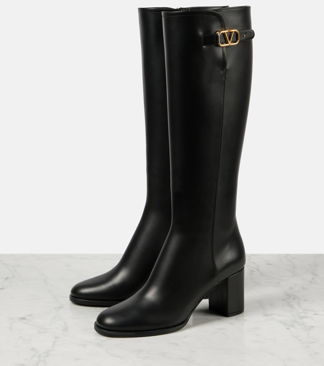 Bottes VLogo Signature en cuir | Valentino Garavani
