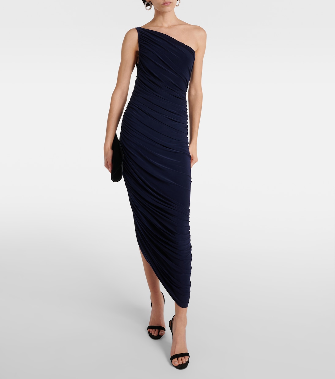 Diana ruched one-shoulder maxi dress | Norma Kamali