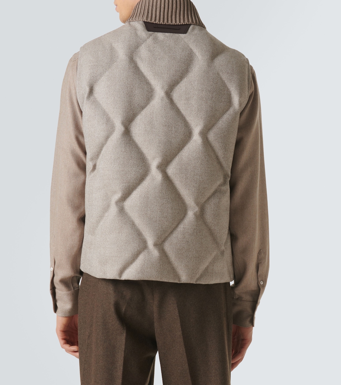 Herringbone wool puffer vest | Berluti