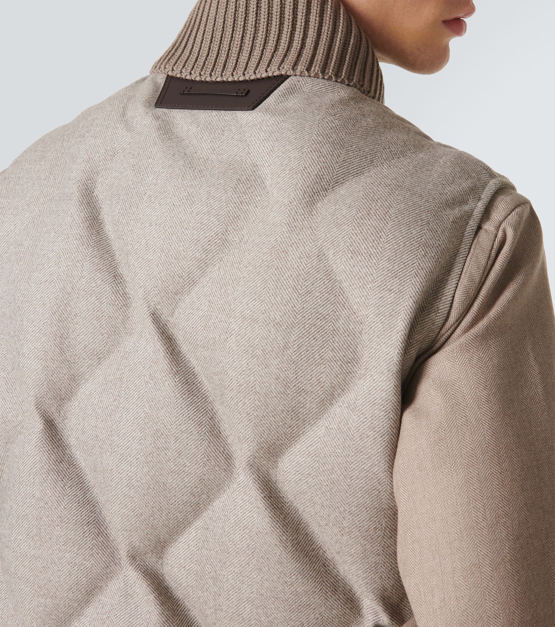 Herringbone wool puffer vest | Berluti