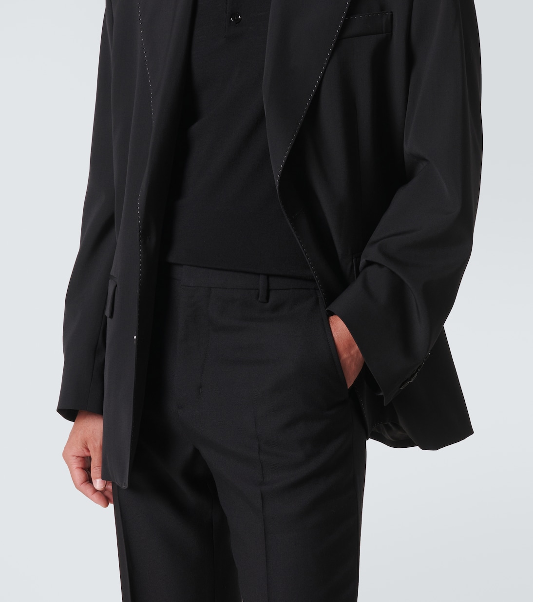 Pantaloni regular in lana vergine | Ami Paris