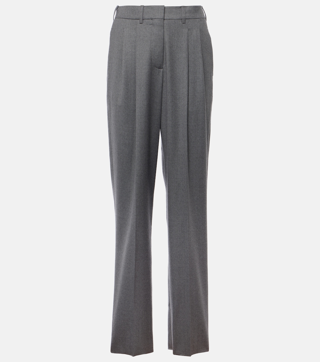 Pantaloni regular in flanella di lana | Stella McCartney