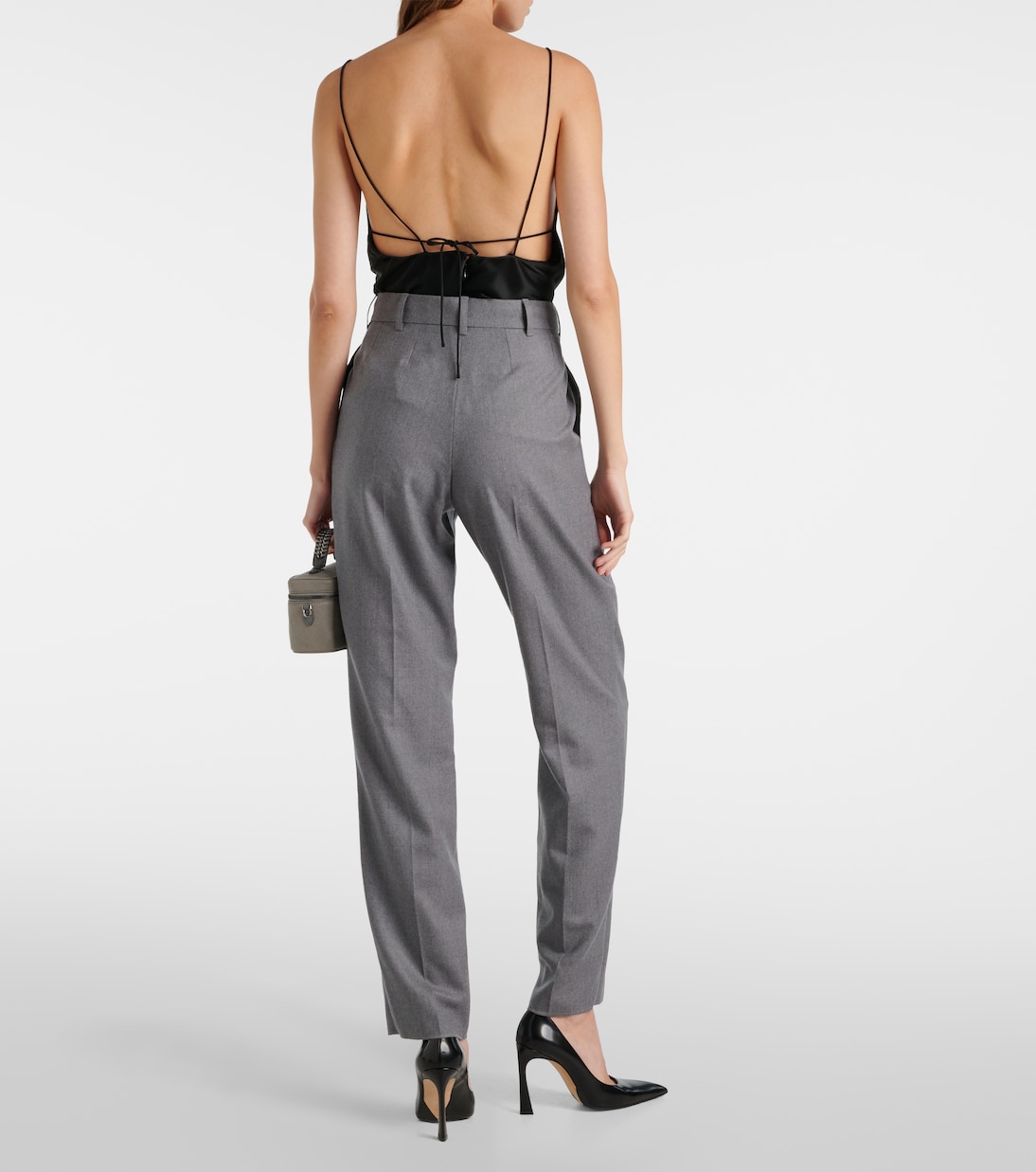Pantaloni regular in flanella di lana | Stella McCartney
