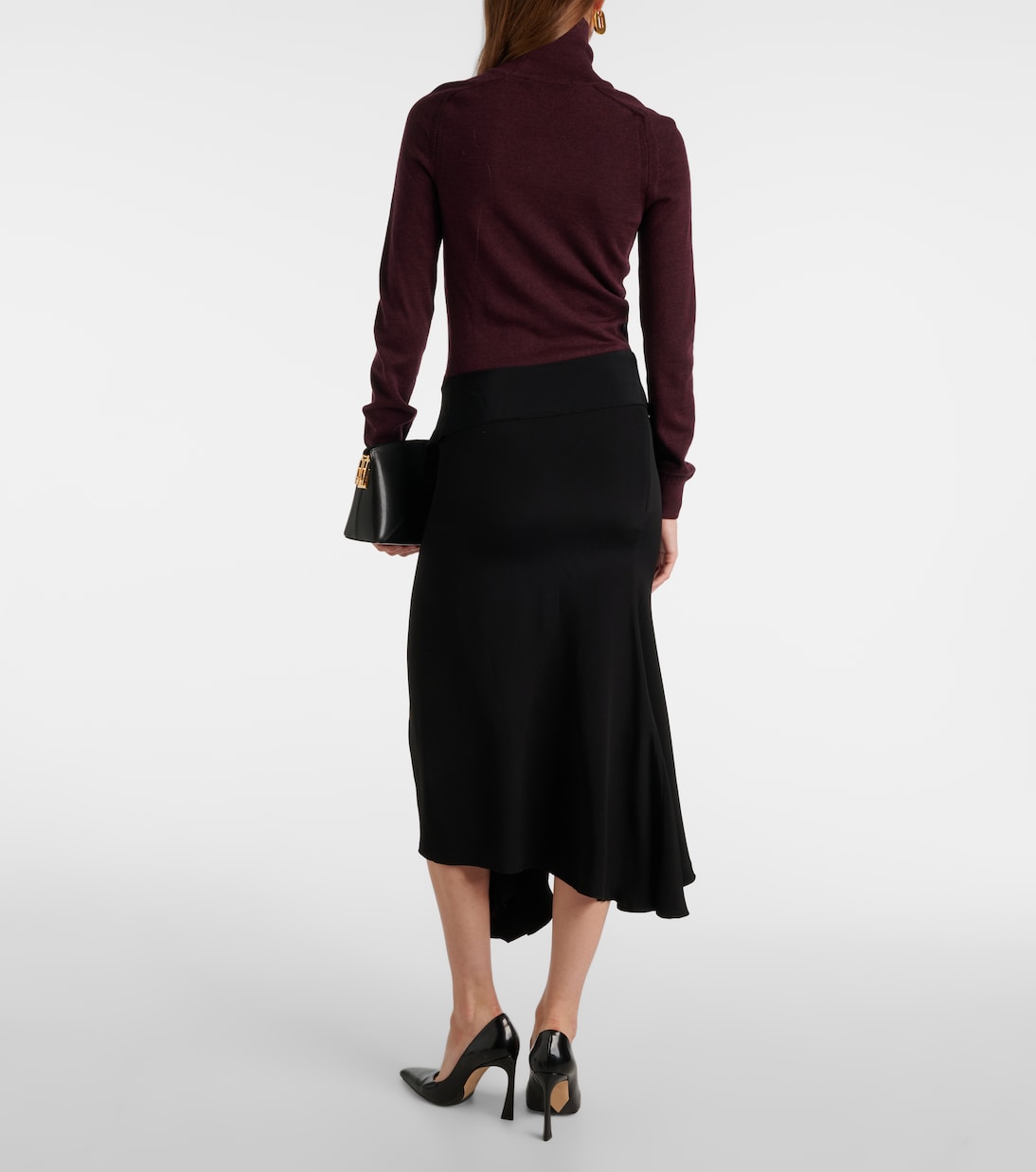 Tie-detail wool midi dress | Victoria Beckham