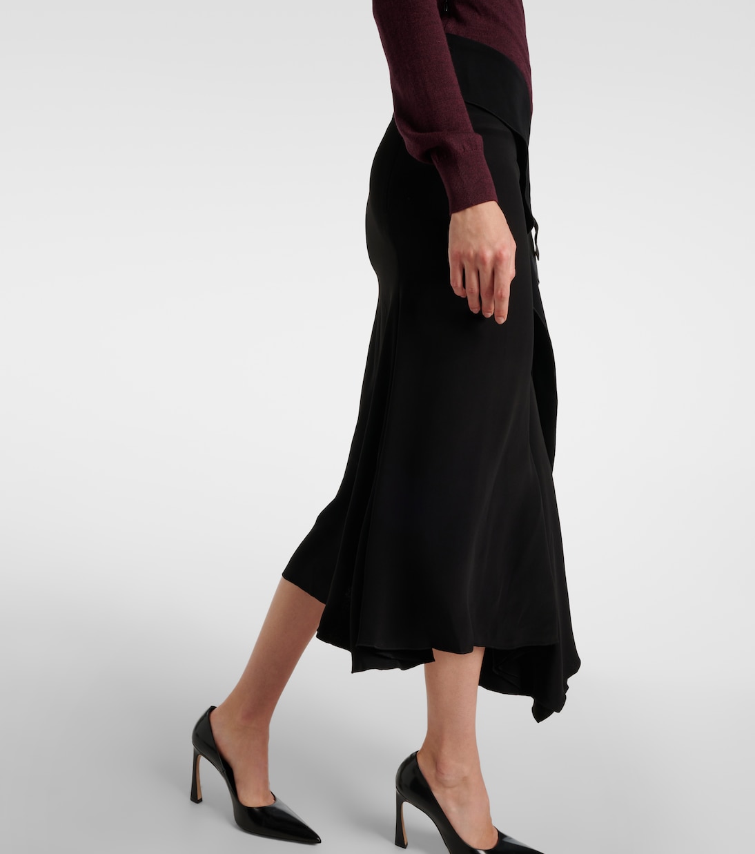 Tie-detail wool midi dress | Victoria Beckham