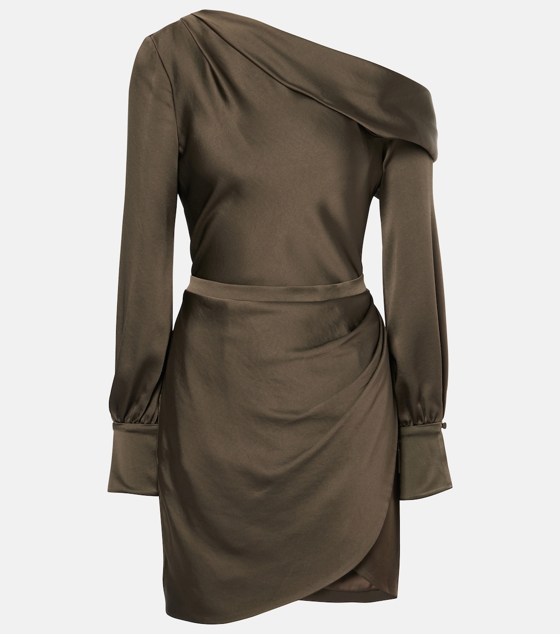 Cameron asymmetric satin minidress | Simkhai