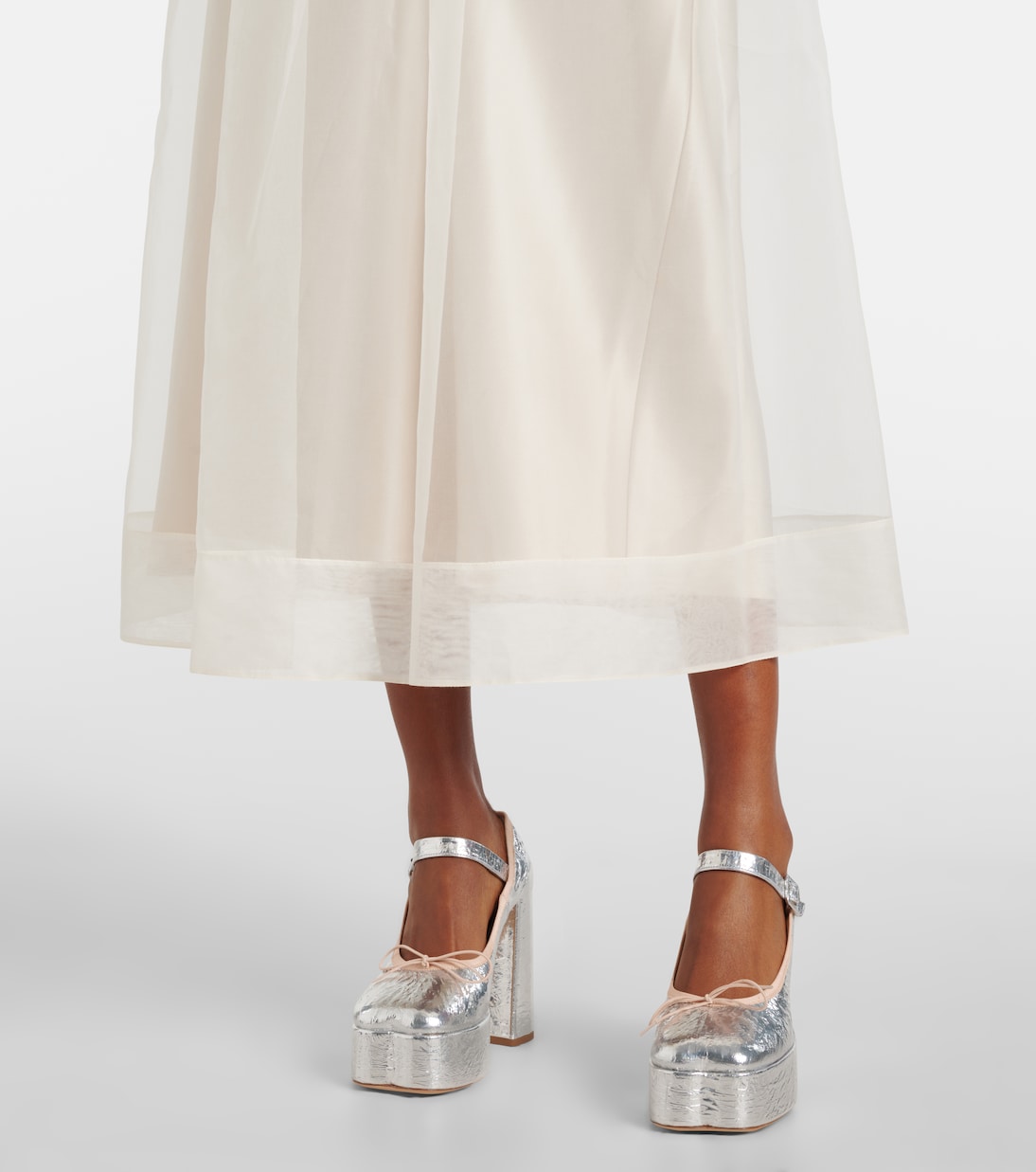 Abito bustier lungo in seta con cristalli | Simone Rocha