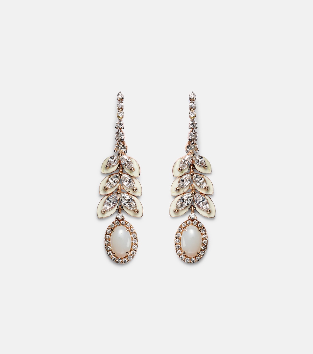 Boucles d'oreilles en or 18 ct, opales et diamants | Kamyen