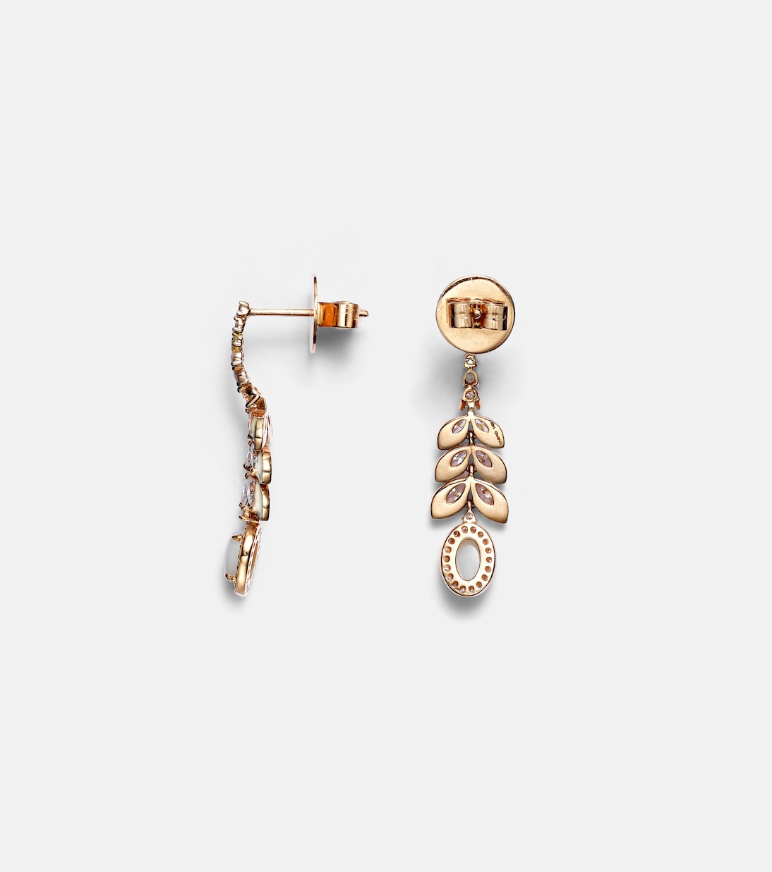 Boucles d'oreilles en or 18 ct, opales et diamants | Kamyen