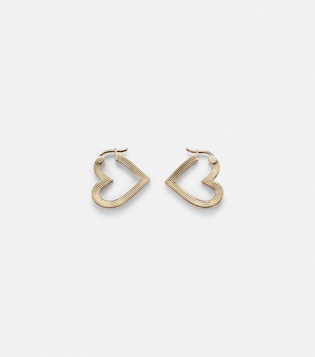 Boucles d'oreilles Flutted Heart en or 14 ct | Sydney Evan