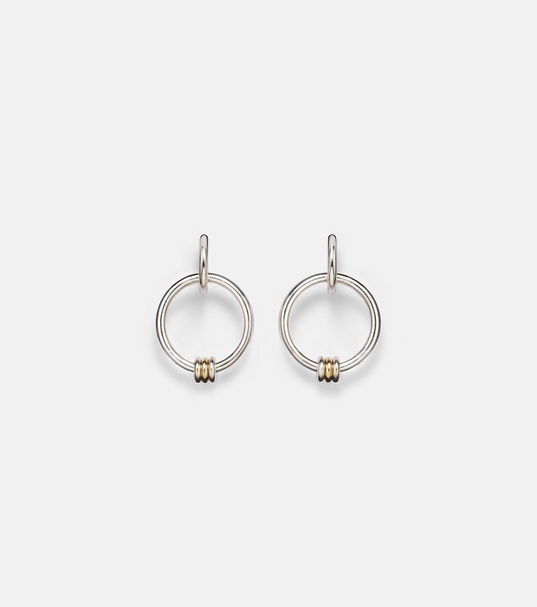 Orecchini a cerchio Sirius Versa in argento sterling e oro 18kt | Spinelli Kilcollin