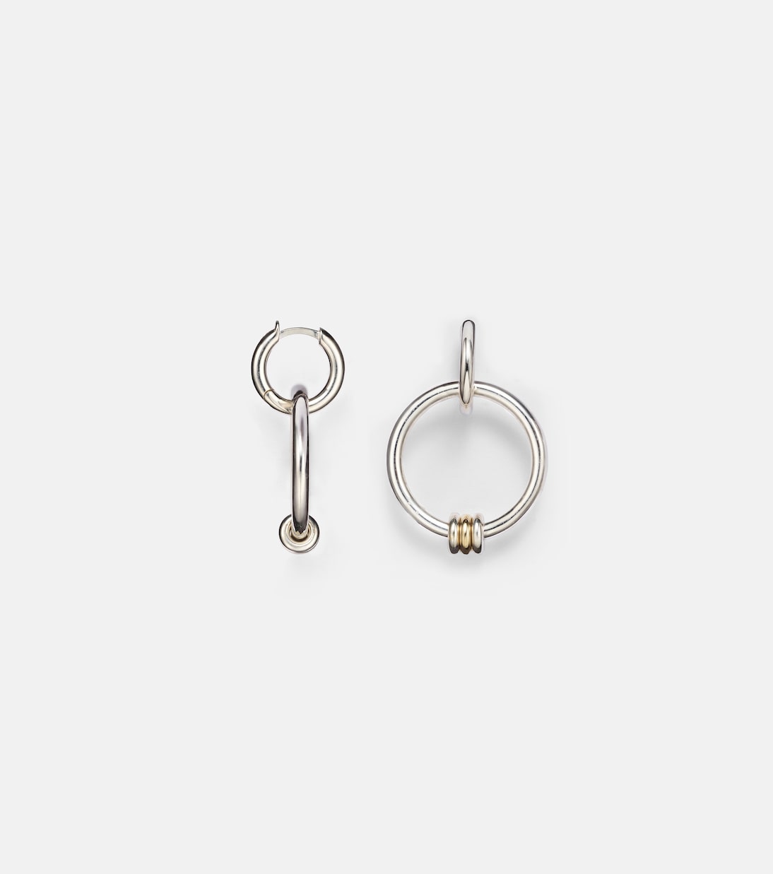 Orecchini a cerchio Sirius Versa in argento sterling e oro 18kt | Spinelli Kilcollin