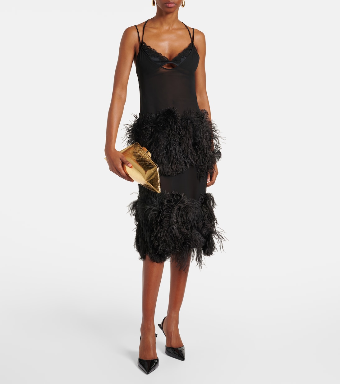 Clutch 8:30PM Small in pelle metalizzata | The Attico