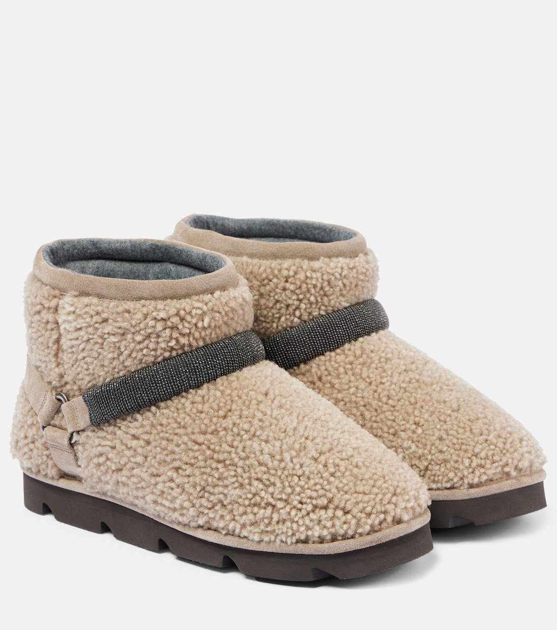 Stivali doposcì in shearling | Brunello Cucinelli