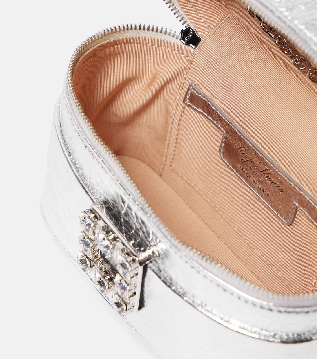 Très Vivier metallic leather vanity bag | Roger Vivier