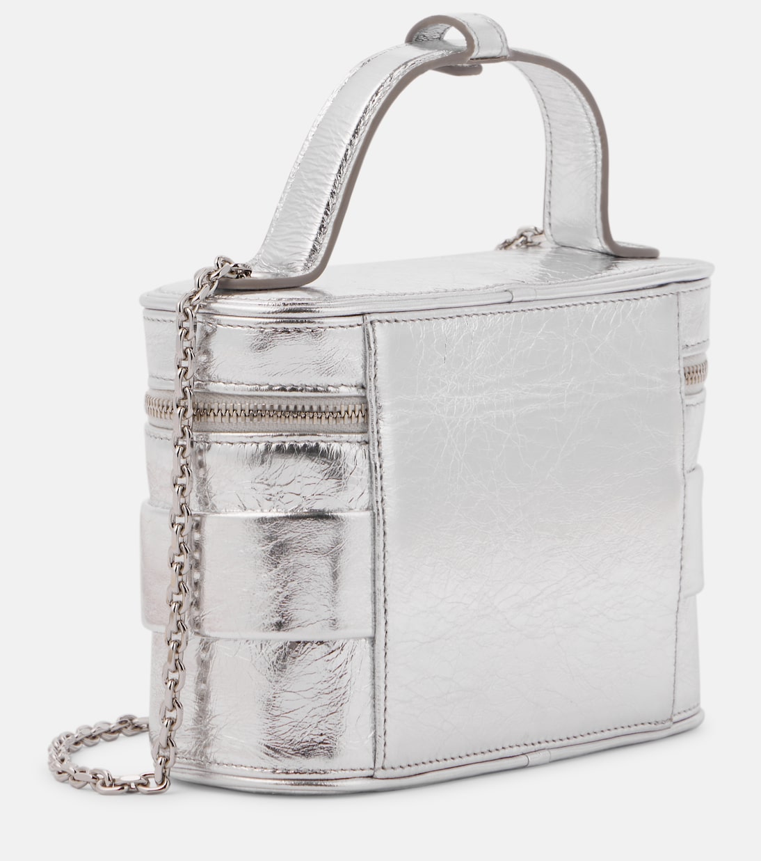 Très Vivier metallic leather vanity bag | Roger Vivier