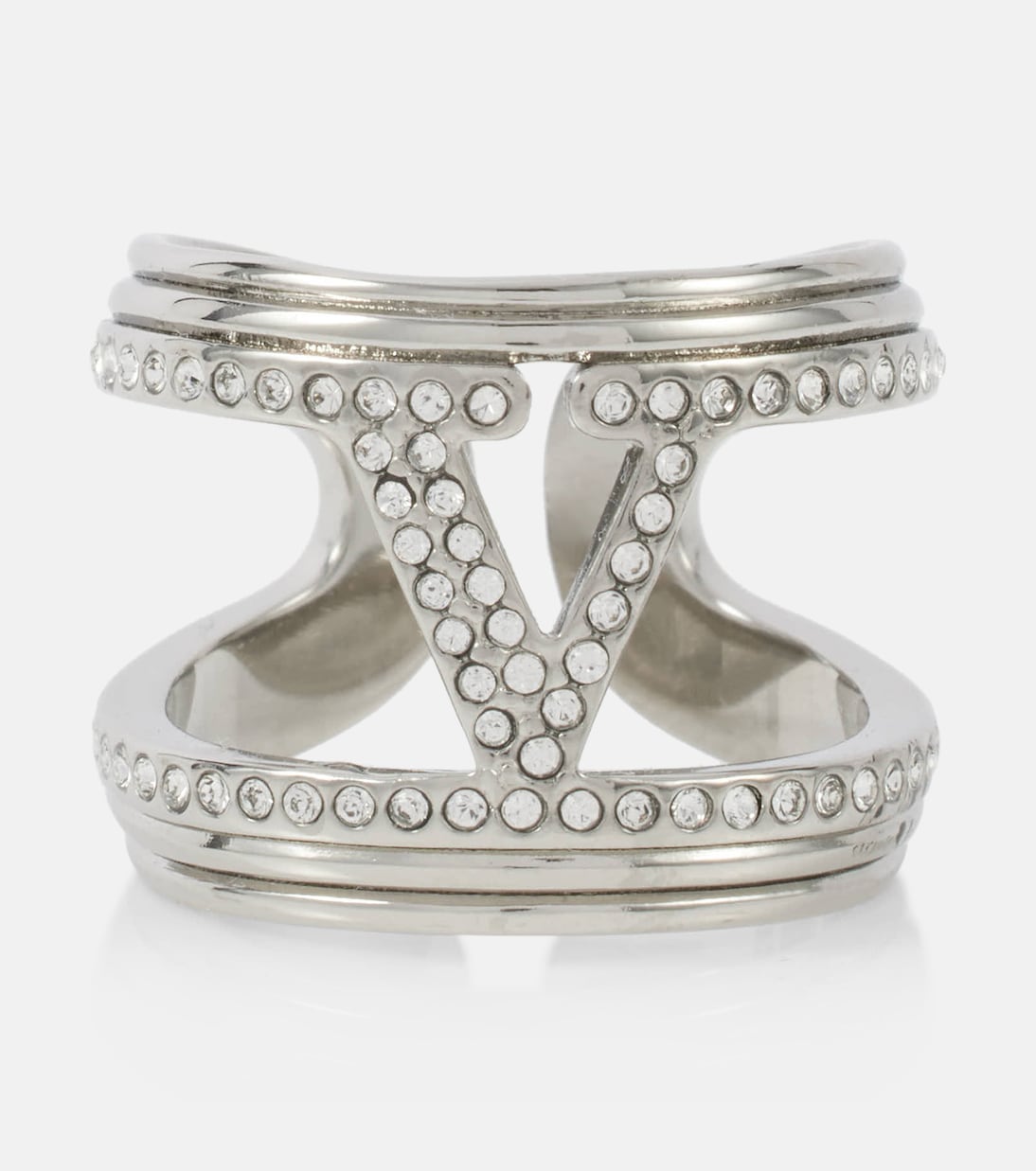 Anello VLogo VALENTINO con cristalli scintillanti per uno stile giovane e trendy