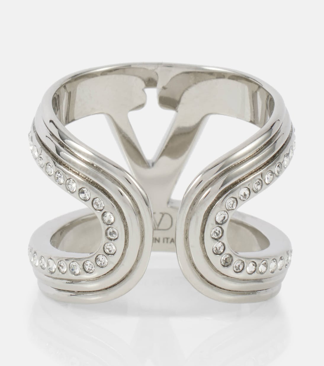Anello VLogo VALENTINO con cristalli scintillanti per uno stile giovane e trendy