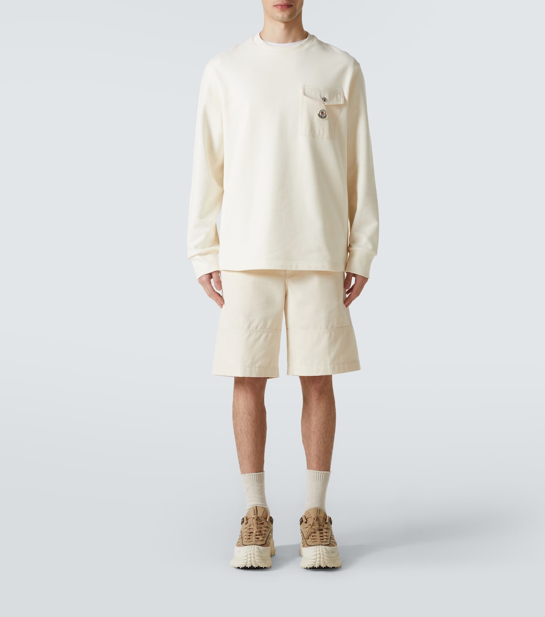 Trailgrip leather-trimmed sneakers | Moncler