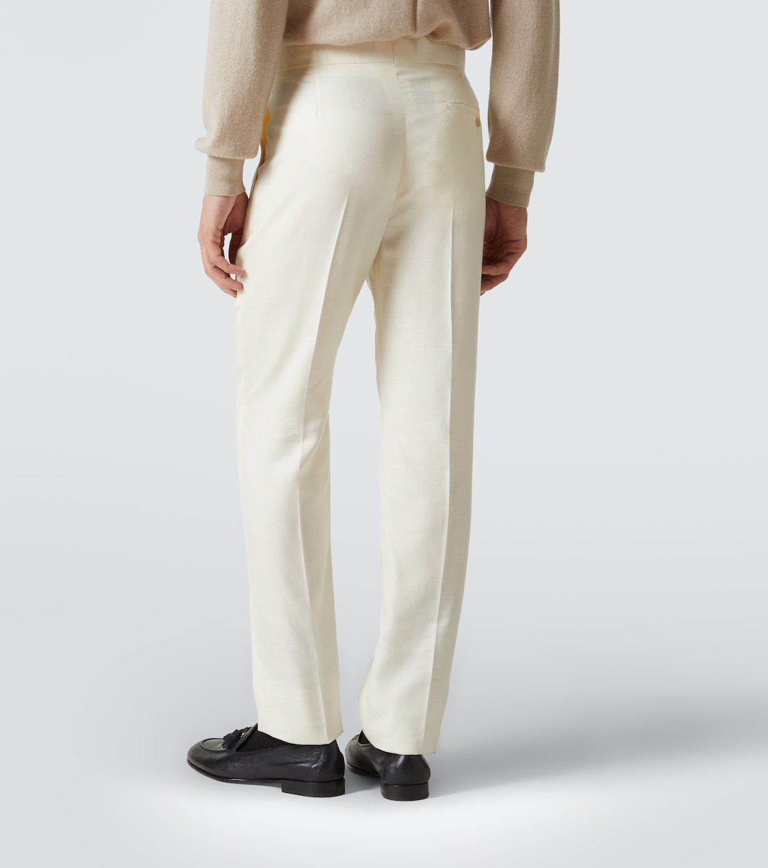 Flat Front wool, silk and linen suit pants | Gabriela Hearst